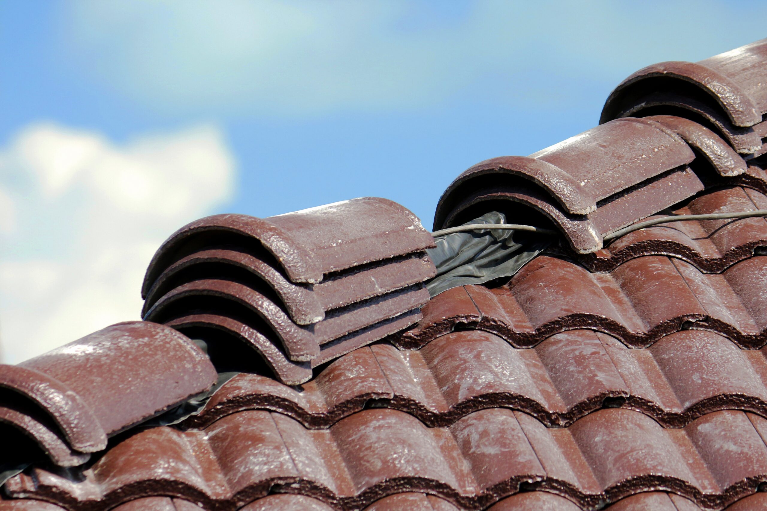 Roof repair fixing slipped tiles storm damage County Durham